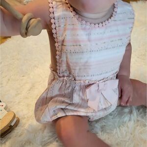 NWT Dylan & Abby Pink Stripe Romper
